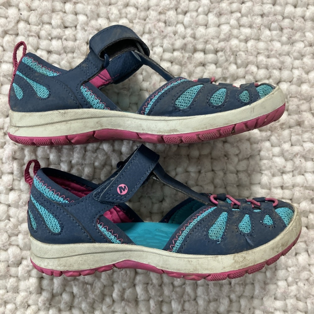 Kids Merrell Hydro Jr Blue Shoes Size 2.0W Sandals Water‎ Outdoors Canoe Beach
